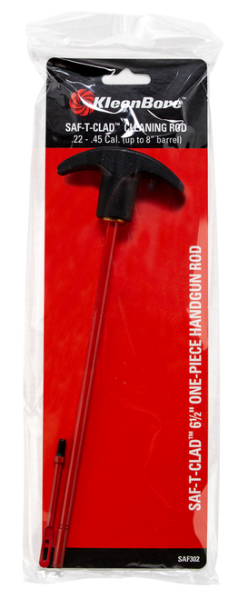 KleenBore SAF302 SAF-T-CLAD Cleaning Rod .22 - .45 Cal Handgun 6.5" w/Swivel Handle