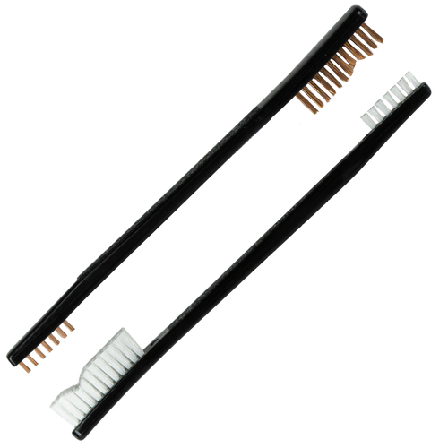 KleenBore UT-COMBO Double End Brush Combo Set Bronze/Nylon Bristles 2 Pack