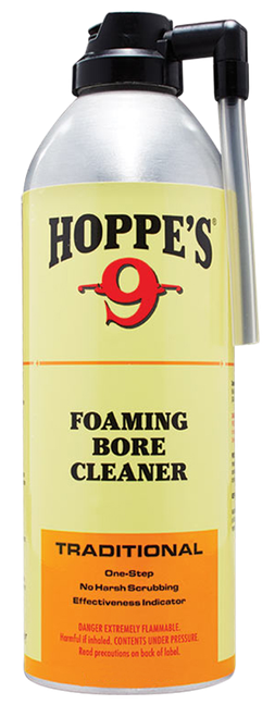 Hoppe's 908 No. 9 Bore Cleaner Foam Style Cleaner Removes Copper & Powder Residue  12 oz. Spray Bottle