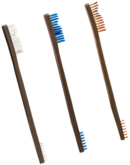 Otis FG3163 AP Brushes  Bronze/Nylon/Stainless Steel Bristles 3 Pack