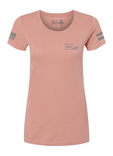 GLK AP96365 GLOCK GIRL FLAG TEE XL  PINK