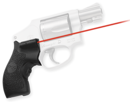 Crimson Trace 011870 Lasergrips  Fits S&W J-Frame Round Butt, Red Laser 633nM Wavelength 5mW Output, Black Polymer
