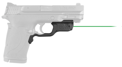 Crimson Trace 0198801 Laserguard  Fits S&W M&P 22/380EZ Shield/9EZ Shield, Green Laser Black Polymer