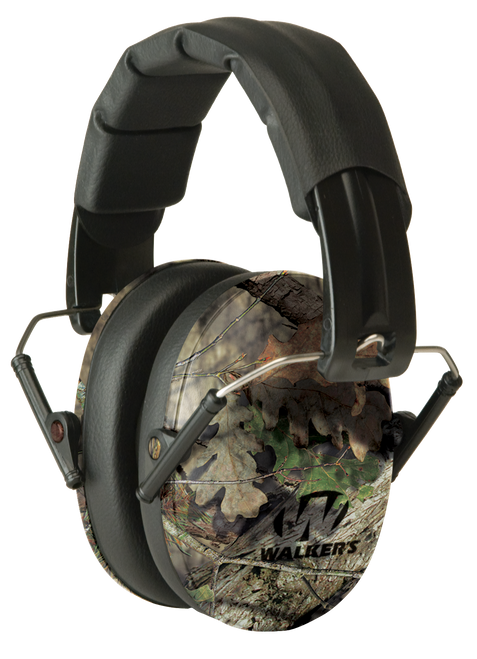 Walker's GWPFPM1CMO Pro Low Profile Passive Muff 22 dB Over the Head Mossy Oak/Black Polymer