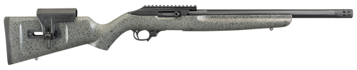 Ruger 31120 10/22 Competition 22 LR 10+1 16.12" Fluted Barrel, Black Rec, Adjustable Comb Black Speckled Gray Stock