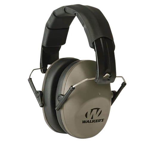 Walker's GWPFPM1FDE Pro Low Profile Folding Passive Muff 22 dB Over the Head Flat Dark Earth/Black Polymer