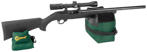 Caldwell 248885 DeadShot Shooter's Bag Empty Dark Green 600D Polyester Front and Rear Bag 8 lbs