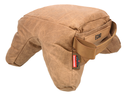 Birchwood Casey BC-BAG-SSEU Steady-Shot Echo Bag Heavyweight Prefilled Tan Wax Canvas Front and Rear Bag