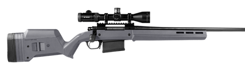 Magpul MAG483-GRY Hunter 700 Stock Fixed with Aluminum Bedding & Adjustable Comb Stealth Gray Synthetic for Remington 700 LA