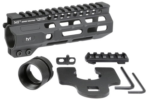 Midwest Industries MICRM6 Combat  Black Hardcoat Anodized 6061-T6 Aluminum 6" Picatinny/M-LOK