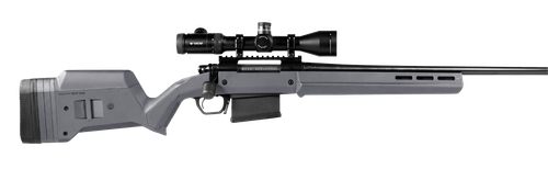 Magpul MAG931-GRY Hunter American Stock Fixed with Aluminum Bedding & Adjustable Comb Stealth Gray Synthetic for Ruger American SA