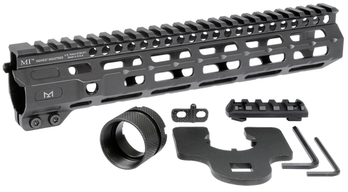 Midwest Industries MICRM105 Combat  Black Hardcoat Anodized 6061-T6 Aluminum 10.50" Picatinny/M-LOK