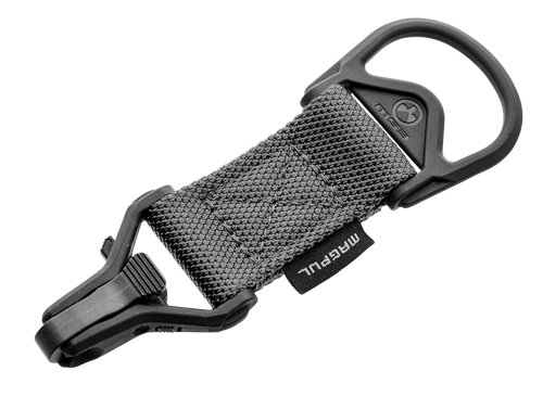 Magpul MAG516-GRY MS1/MS3 Sling Adapter made of Steel with Stealth Gray Melonite Finish, Polymer Hardware, Nylon 1.25" Webbing & Two to One-Point Design for AR-15, M4 & M16