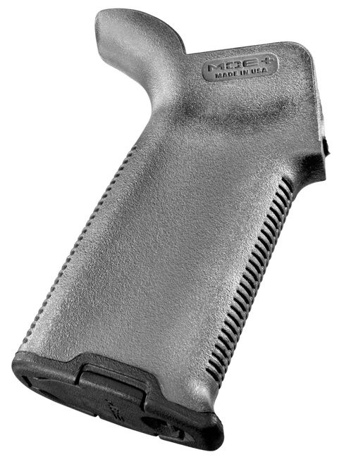Magpul MAG416GRY MOE+ Grip Gray Textured Polymer w/Rubber Overmold, Fits AR-15/AR-10/M16/M4/M110/SR25