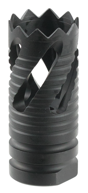 TacFire MZ1021 Thread Crown Muzzle Brake Black Oxide Steel with 1/2"-28 tpi Threads & 2.05" OAL for 5.56x45mm NATO AR-15