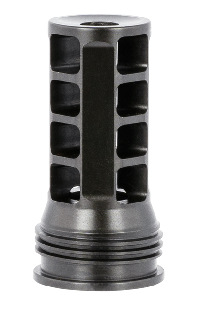 Huxwrx 1574 QD 762 Muzzle Brake Black with 5/8"-24 tpi Threads, 2.30" OAL & 1.20" Diameter for 30 Cal AR-Platform