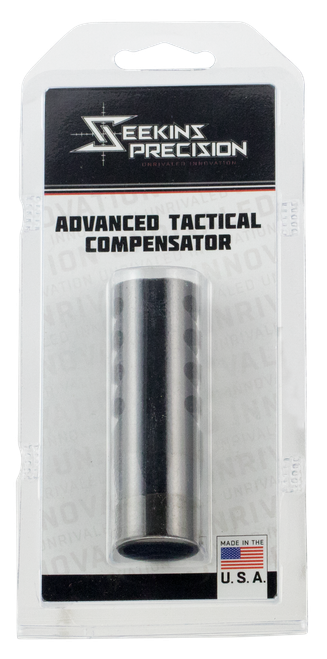 Seekins Precision 0011510035 ATC Muzzle Brake Black Melonite 416R Stainless Steel with 1/2"-28 tpi Threads for 223 Rem, 5.56x45mm NATO AR-15