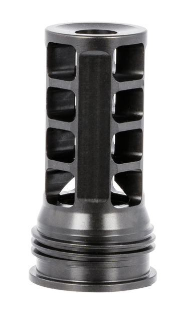 Huxwrx 1598 QD 338 Muzzle Brake Black with 3/4"-24 tpi Threads &  2.30" OAL for 338 Cal AR-Platform