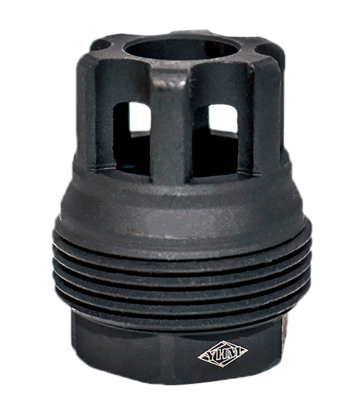 Yankee Hill 4401MB24 sRx QD Mini Muzzle Brake Black Phosphate Steel with 5/8"-24 tpi, 9mm, 1.10" OAL & 9.375" Diameter for sRx Adapters