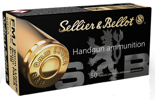Sellier & Bellot SB9A Handgun  9mmLuger 115gr Full Metal Jacket 50 Per Box/20 Case