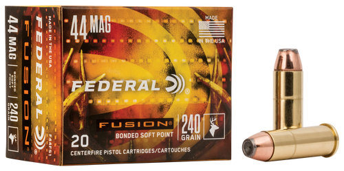 Federal F44SF1 Fusion Handgun 44RemMag 240gr Fusion Soft Point 20 Per Box/10 Case