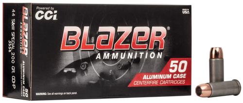 CCI 3556 Blazer Handgun 44S&W Spl 200gr Jacketed Hollow Point 50 Per Box/20 Case
