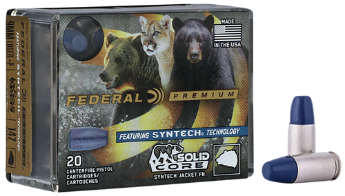 Federal P9SHC1 Premium  9mmLuger+P 147gr Solid Core Synthetic Flat Nose 20 Per Box/10 Case