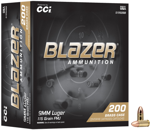 CCI 51992BB  BLAZER BRASS  9MM  115GR  200/5