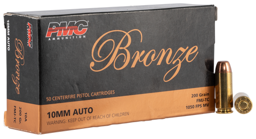 PMC 10A Bronze  10mmAuto 200gr Full Metal Jacket Truncated Cone 50 Per Box/20 Case