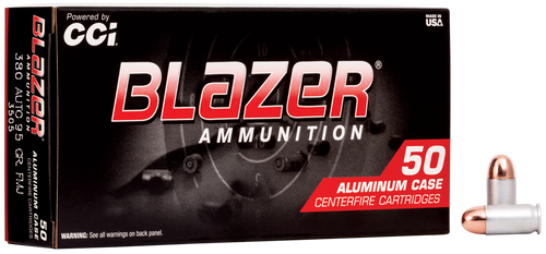 CCI 3505 Blazer Handgun 380ACP 95gr Full Metal Jacket 50 Per Box/20 Case