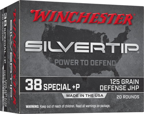 Winchester Ammo W38PST Silvertip  38Special+P 125gr Silvertip Jacket Hollow Point 20 Per Box/10 Case