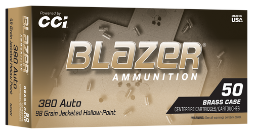 CCI 5238 Blazer  380ACP 98gr Jacketed Hollow Point 50/Box