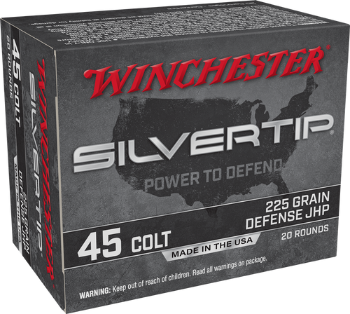 Winchester Ammo W45CST Silvertip  45Colt 225gr Silvertip Jacket Hollow Point 20 Per Box/10 Case