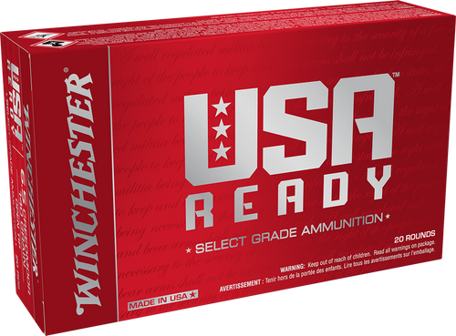 Winchester Ammo RED65140 USA Ready  6.5Creedmoor 140gr Open Tip 20 Per Box/10 Case