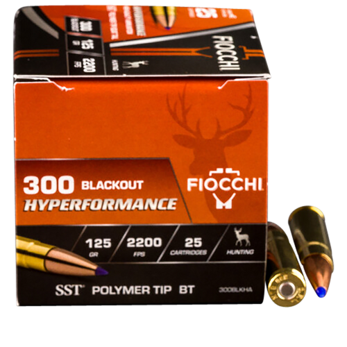 Fiocchi 300BLKHA Hyperformance  300Blackout 125gr Super Shock Tip 25 Per Box/20 Case