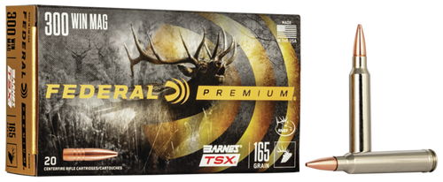 Federal P300WR Premium  300WinMag 165gr Barnes TSX 20 Per Box/10 Case
