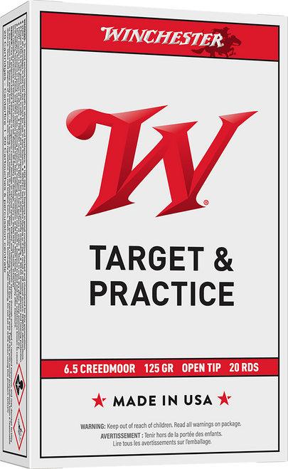 Winchester Ammo USA65CM USA  6.5Creedmoor 125gr Open Tip Range 20 Per Box/10 Case