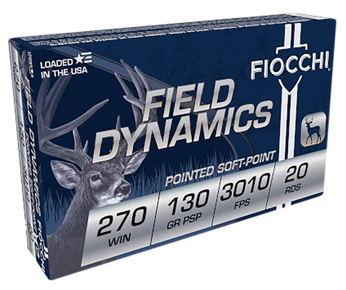 Fiocchi 270SPB Field Dynamics  270Win 130gr Pointed Soft Point 20 Per Box/10 Case