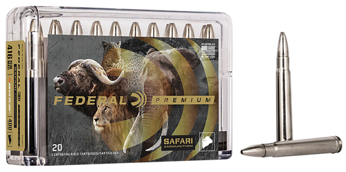 Federal P416RT1 Premium Safari Cape-Shok 416RemMag 400gr Trophy Bonded Bear Claw 20 Per Box/10 Case