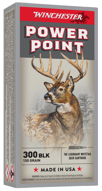 Winchester Ammo X300BLK Power-Point  300Blackout 150gr 20 Per Box/10 Case