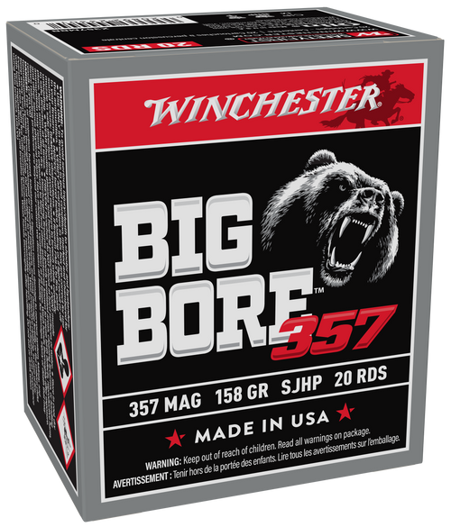 Winchester Ammo X357MBB Big Bore  357Mag 158gr Semi Jacketed Hollow Point 20 Per Box/10 Case