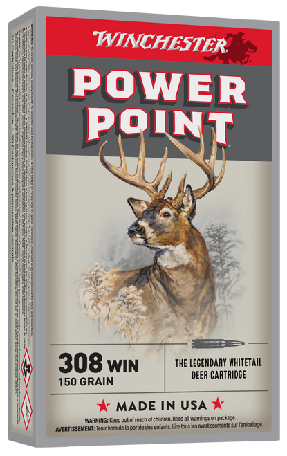 Winchester Ammo X3085 Power-Point  308Win 150gr 20 Per Box/10 Case