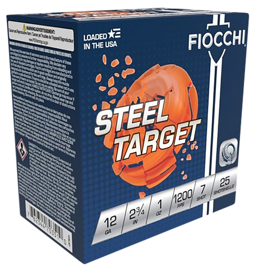 Fiocchi 12SLR7 Steel Target  12Gauge 2.75" 1oz 7Shot 25 Per Box/10 Case