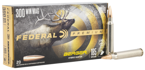 Federal P300WBCH1 Premium  300WinMag 185gr Berger Hybrid Hunter 20 Per Box/10 Case