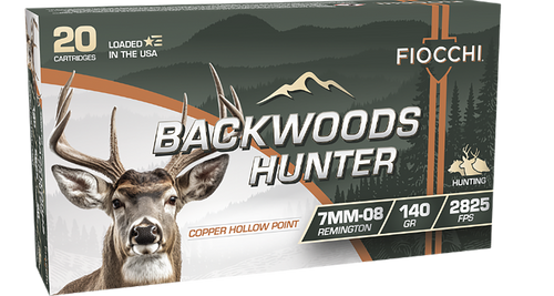 Fiocchi 7MM08BHC Backwoods Hunter  7mm-08Rem 140gr Copper Hollow Point 20 Per Box/10 Case