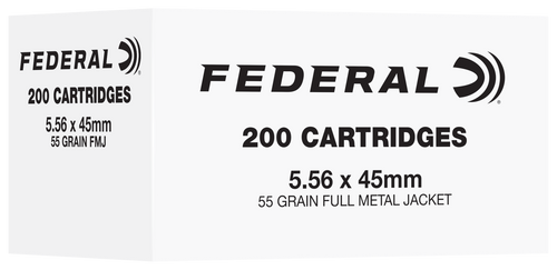Federal FC556F200   5.56NATO 55gr Full Metal Jacket 200 Per Box/5 Case