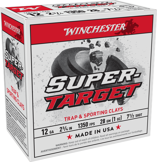 Winchester Ammo TRGT13507 Super-Target Light Target 12Gauge 2.75" 1oz 7.5Shot 25 Per Box/10 Case
