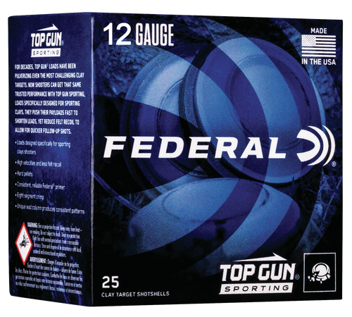 Federal TGS1288 Top Gun  12Gauge 2.75" 1oz 8Shot 25 Per Box/10 Case