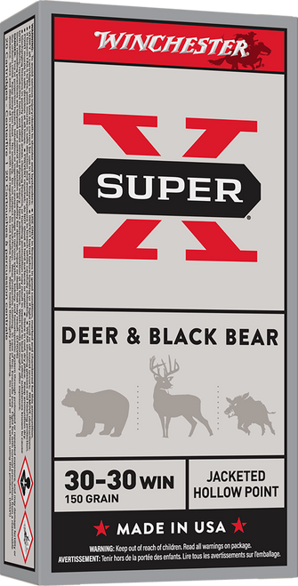 Winchester Ammo X30301 Super X  30-30Win 150gr Jacketed Hollow Point 20 Per Box/10 Case