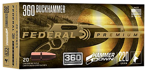 Federal LG360BH1 Premium HammerDown 360Buckhammer 220gr Soft Point 20 Per Box/10 Case